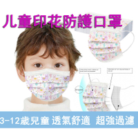 高品質防護三層熔噴布口罩50入 一次性3-12歲兒童口罩 卡通兒童印花口罩 95級過濾 防護民用非醫療口罩批發