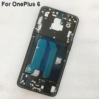 Original LCD Holder Screen Front Frame For OnePlus 6 Housing Case Middle Frame No Power Volume Buttons OnePlus6 Repair Parts