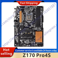 Used Z170 Pro4S desktop motherboard suitable for Z170 Z170M DDR4 LGA 1151 original desktop motherboa