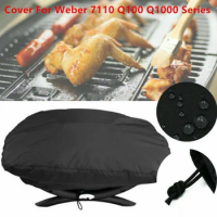 BBQ Stove Outdoor Anti Dust Shield Portable Waterproof UV Resistant Garden Protective Polyester Grill Cover For Weber 7110 Q1000