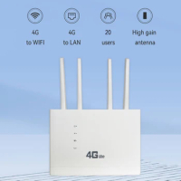 4G Wireless Router US/EU Plug Wireless Hotspot External Antenna Networking Modem SIM Card LTE Mobile Wifi Hotspot for Home