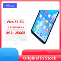 Original Vivo S6 5G Mobile Phone Exynos 980 Android 10.0 6.44" Amoled 8GB RAM 256GB ROM 48.0MP Screen Fingerprint Face ID