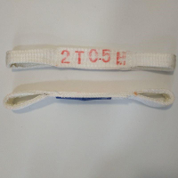 2T白色扁平吊裝帶 雙扣起重酸洗吊帶2T1M1.2M尼龍吊帶2噸0.5米