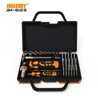 JAKEMY JM-6123 Manufacturer 31 pcs Color Ring hardware hand electric screwdriver set repair tool diy Hand Tool Set
