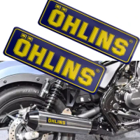 2pcs Aluminum 3D Heat-resistant Motorcycle Exhaust Pipe Sticker Cool Personality For OHLINS