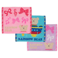 【領券滿額折100】 日本【彩虹熊RAINBOW BEAR】音符蝴蝶結圖案方巾(35×39 cm)