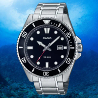 【CASIO 卡西歐】黑水鬼 槍魚 200米潛水錶 運動手錶 考試手錶 學生錶 畢業禮物(MDV-107D-1A1V)