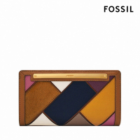 FOSSIL Liza 輕巧型真皮零錢袋長夾-復古撞色 SL10039194