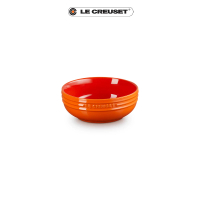 【Le Creuset】瓷器輕虹霓彩系列深圓盤13cm(火焰橘)