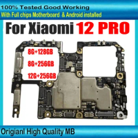 For Xiaomi MI 12 Pro Motherboard 128GB 256GB Unlocked Mainboard Logic Board With Full Chips 100% Original Logic board Plate