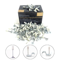 200/100/50Pcs Hang Nails Fits Manual Tufting Gun Steel Rivet Tool Concrete Wall Anchor Wire Slotting Device for Dropped Ceiling
