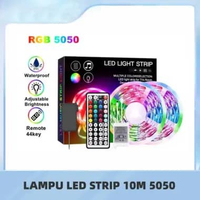 LAMPU LED STRIP 5050 RGB 5M 10M IP44 RGB REMOTE LAMPU HiAS - 5050 10M RGB