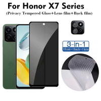 Pelindung Skrin Kaca Bajaan Privasi, 3 dalam 1, Sesuai untuk Honor X7d 4G, Perlindungan Anti-Perisik