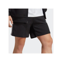 【adidas 愛迪達】M 3S FT SHO 男款 黑色 訓練 柔軟 棉質 舒適 休閒 運動 短褲 IC9435