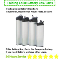 Folding Ebike Battery Box Housing 36V 48V Foldable E-bike Battery Case Head Cover Mount Plate Lock Plug Ebike Battery Parts