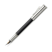 【GRAF VON FABER-CASTELL】鍍白金黑檀木 鋼筆(經典系列)