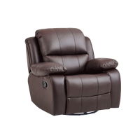 文創集 曼蒂灰質感牛皮皮革機能躺臥單人沙發椅(手動按鍵控制調整變化)-102x98-160x100cm免組