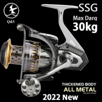 Q&amp;L SSG 2000-7000 13+1BB CNC Fishing Reel Fishing Reel 40kg Max Drag 4.9:1 Sea All Metal Spinning Fishing Reel Trolling Reel