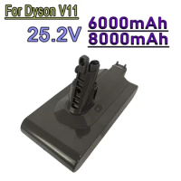 For Dyson V11 Handheld Vacuum Cleaner Spare Battery 25.2V 6000mAh/ 8000mAh Rechargeable Battery Pack