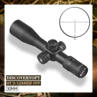 Discovery Compact Rifle Scope HT 3-12X40SF FFP Side Focus Optical Sight For .338 .223rem .177 .25 .22LR caliber With Turret lock