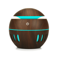 USB 木紋加濕器 可批發LOGO帶遙控 七彩木紋鏤空香薰燈 禮品 贈品