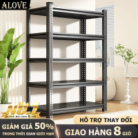 Y ALOVE Kệ sắt đa năng 200x40x180cm đen trắng để đồ nhà kho phòng khách chịu lực tốt bắt vít chắc ch