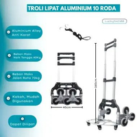 TROLI LIPAT ALUMINIUM 10 RODA TROLI LIPAT SERBAGUNA TROLI GAS