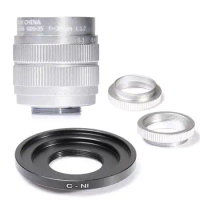 Silver Fujian 35mm f/1.7 APS-C CCTV Lens+adapter ring+2 Macro Ring for NIKON1 Mirroless Camera J1/J2/J3/J4/J5