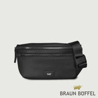 【BRAUN BUFFEL 德國小金牛】台灣總代理 諾亞 腰胸包-黑色/BF558-07-BK
