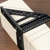 Triangular hole ruler, woodworking marking ruler, square ruler, angle ruler, marking tool, bevel rul