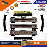 [ MESIN ] Mainan Kereta Api Indonesia CC201 Vintage Rangkaian Kereta Eksekutif Stainless Steel Handm
