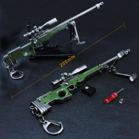 PUBG Weapon Model Combat Metal Gun 17cm AWM Alloy Keychain Toy Guns Arms 98K AK47 M24 Game Peripheral Boys Festival Gift