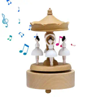 Classical Music Box, Music Box, Wooden Ballet Music Box As A School Birthday Gift For Children Beech Wind-Up Musical Figurine