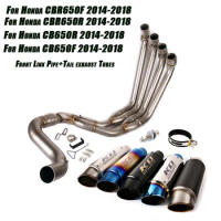 2014-2018 for Honda CB650R CBR650R CB650F CBR650F Motorcycle Replace 51mm Front Link Pipe Connect Exhaust Muffler Tubes System