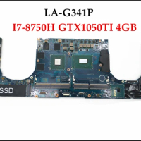 High quality DDP00/DDB00 LA-G341P For Dell XPS 15 9570 Laptop Motherboard I7-8750H GTX1050TI 4GB DDR4 100% Tested