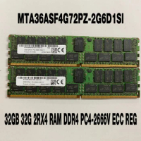 1PCS MTA36ASF4G72PZ-2G6D1SI 32GB 32G 2RX4 RAM DDR4 PC4-2666V ECC REG For MT RAM Memory