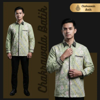 CHAKRAWALA BATIK Kemeja Batik Lengan Panjang Pria Dobby Sarini Premium Smock Lapis Trikot Kode DSRNS