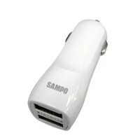 【SAMPO 聲寶】雙USB2.1A車用充電器(車充 DQ-U1203CL)
