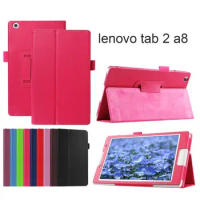 Lychee Pattern PU Leather Magnetic Case/Cover for lenovo tab 2 a8 8"Tablet, PU leather Stand case cover for lenovo tab 2 A8