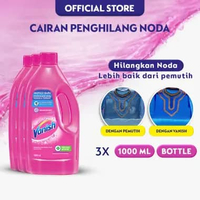 Vanish Pink Cair Botol 1000 ml x 3 - Penghilang Noda Pakaian
