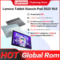 Global ROM Lenovo Xiaoxin Pad 2022 Snapdragon 680 Ocat Core 10.6 inch WiFi Tablet PC 20W Quick Charge 7700mAh Android 12