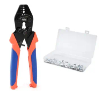 iCrimp CWR1522 150pcs Aluminum Sleeves mini crimping plier kit Wire Rope Tool Set for Cable Railing crimper tool cutting plier