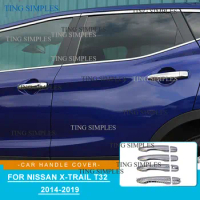 ABS Chrome Car Door Handle Cover Protector For NISSAN xtrail X-Trail t32 2014 2015 2016 2017 2018 2019 Tuning Accessories