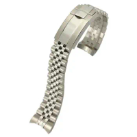 HAODEE 316L Stainless Steel 20mm Watch Strap for 36mm Rolex Datejust 116233 116234 Silver Golden Solid Metal Watchband