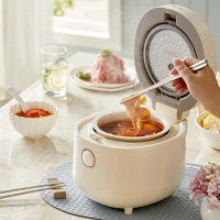Ceramic Liner Electric Rice Cooker Household Smart Reservation Mini Multicooker Non-Stick Make Porridge Soup Cooker Slow Cooker