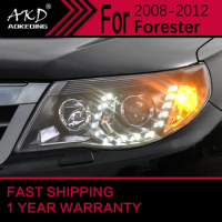Car Lights for Subaru Forester LED Headlight 2008-2012 Forester Lamp Drl Projector Lens Automotive Accessories