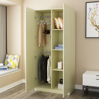 簡易衣櫃 簡易衣櫃家用臥室現代簡約實木質小戶型出租房用衣櫥經濟型木櫃子-快速出貨