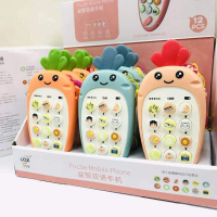 Mainan Teka-Teki Lobak Merah Comel, Telefon Muzik Bayi, Mainan Pembelajaran Awal, Mainan Pembelajara