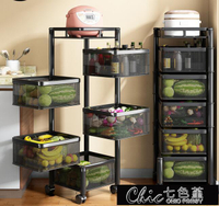 廚房置物架 廚房蔬菜置物架落地家用多功能旋轉免安裝菜籃子多層放果蔬收納架