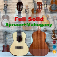 Full Solid Spruce Mahogany Ukulele Concert Tenor 23 26 Inch Electric Guitar Ukelele Black 4 Strings Guitarra Uke Picea Asperata